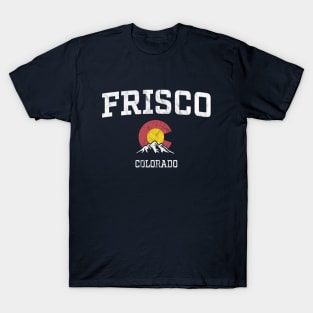 Frisco Colorado CO Vintage Athletic Mountains T-Shirt